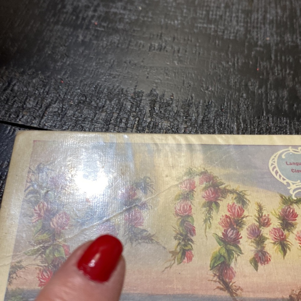 Antique “Be Mine” Floral Postcard Art! - Picture 2 of 4